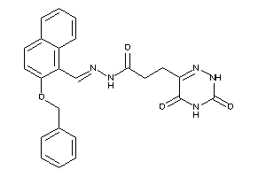 N-[(2-benzoxy-1-naphthyl)methyleneamino]-3-(3,5-diketo-2H-1,2,4-triazin-6-yl)propionamide