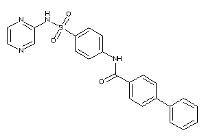 4-phenyl-N-[4-(pyrazin-2-ylsulfamoyl)phenyl]benzamide