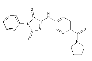 1-phenyl-3-[4-(pyrrolidine-1-carbonyl)anilino]-3-pyrroline-2,5-quinone