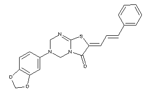 3-(1,3-benzodioxol-5-yl)-7-cinnamylidene-2,4-dihydrothiazolo[3,2-a][1,3,5]triazin-6-one