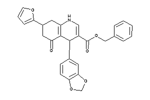 4-(1,3-benzodioxol-5-yl)-7-(2-furyl)-5-keto-4,6,7,8-tetrahydro-1H-quinoline-3-carboxylic Acid Benzyl Ester