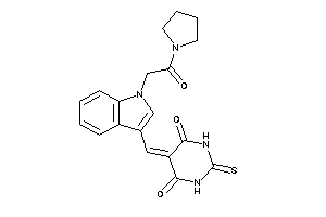 5-[[1-(2-keto-2-pyrrolidino-ethyl)indol-3-yl]methylene]-2-thioxo-hexahydropyrimidine-4,6-quinone