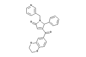 4-(2,3-dihydro-1,4-benzodioxine-6-carbonyl)-5-phenyl-1-(3-pyridylmethyl)-3-pyrrolin-2-one