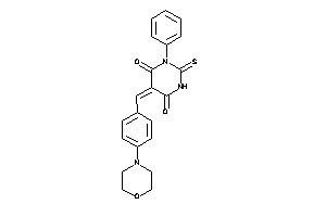 5-(4-morpholinobenzylidene)-1-phenyl-2-thioxo-hexahydropyrimidine-4,6-quinone