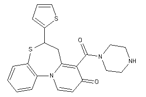 Image of 8-(piperazine-1-carbonyl)-6-(2-thienyl)-6,7-dihydropyrido[2,1-d][1,5]benzothiazepin-9-one