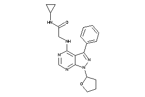 Image of N-cyclopropyl-2-[[3-phenyl-1-(tetrahydrofuryl)pyrazolo[3,4-d]pyrimidin-4-yl]amino]acetamide