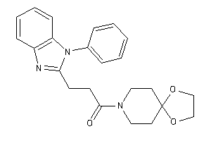 1-(1,4-dioxa-8-azaspiro[4.5]decan-8-yl)-3-(1-phenylbenzimidazol-2-yl)propan-1-one