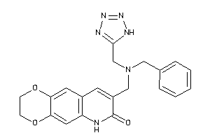 8-[[benzyl(1H-tetrazol-5-ylmethyl)amino]methyl]-3,6-dihydro-2H-[1,4]dioxino[2,3-g]quinolin-7-one