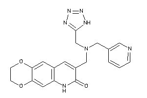 8-[[3-pyridylmethyl(1H-tetrazol-5-ylmethyl)amino]methyl]-3,6-dihydro-2H-[1,4]dioxino[2,3-g]quinolin-7-one