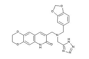 8-[[piperonyl(1H-tetrazol-5-ylmethyl)amino]methyl]-3,6-dihydro-2H-[1,4]dioxino[2,3-g]quinolin-7-one