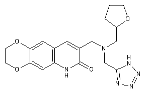 8-[[tetrahydrofurfuryl(1H-tetrazol-5-ylmethyl)amino]methyl]-3,6-dihydro-2H-[1,4]dioxino[2,3-g]quinolin-7-one