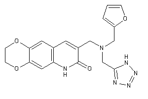 8-[[2-furfuryl(1H-tetrazol-5-ylmethyl)amino]methyl]-3,6-dihydro-2H-[1,4]dioxino[2,3-g]quinolin-7-one