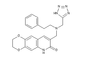 8-[[phenethyl(1H-tetrazol-5-ylmethyl)amino]methyl]-3,6-dihydro-2H-[1,4]dioxino[2,3-g]quinolin-7-one