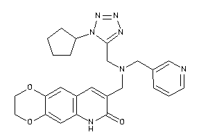 8-[[(1-cyclopentyltetrazol-5-yl)methyl-(3-pyridylmethyl)amino]methyl]-3,6-dihydro-2H-[1,4]dioxino[2,3-g]quinolin-7-one