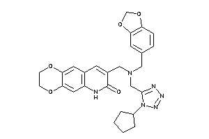 8-[[(1-cyclopentyltetrazol-5-yl)methyl-piperonyl-amino]methyl]-3,6-dihydro-2H-[1,4]dioxino[2,3-g]quinolin-7-one