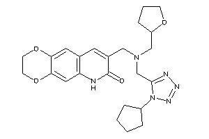 8-[[(1-cyclopentyltetrazol-5-yl)methyl-(tetrahydrofurfuryl)amino]methyl]-3,6-dihydro-2H-[1,4]dioxino[2,3-g]quinolin-7-one