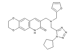 8-[[(1-cyclopentyltetrazol-5-yl)methyl-(2-furfuryl)amino]methyl]-3,6-dihydro-2H-[1,4]dioxino[2,3-g]quinolin-7-one