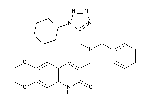 8-[[benzyl-[(1-cyclohexyltetrazol-5-yl)methyl]amino]methyl]-3,6-dihydro-2H-[1,4]dioxino[2,3-g]quinolin-7-one