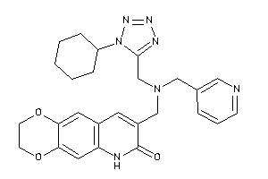 8-[[(1-cyclohexyltetrazol-5-yl)methyl-(3-pyridylmethyl)amino]methyl]-3,6-dihydro-2H-[1,4]dioxino[2,3-g]quinolin-7-one