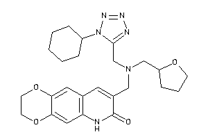 8-[[(1-cyclohexyltetrazol-5-yl)methyl-(tetrahydrofurfuryl)amino]methyl]-3,6-dihydro-2H-[1,4]dioxino[2,3-g]quinolin-7-one