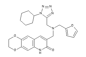 8-[[(1-cyclohexyltetrazol-5-yl)methyl-(2-furfuryl)amino]methyl]-3,6-dihydro-2H-[1,4]dioxino[2,3-g]quinolin-7-one