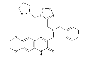 8-[[benzyl-[[1-(tetrahydrofurfuryl)tetrazol-5-yl]methyl]amino]methyl]-3,6-dihydro-2H-[1,4]dioxino[2,3-g]quinolin-7-one