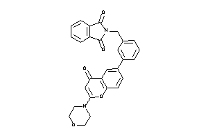 2-[3-(4-keto-2-morpholino-chromen-6-yl)benzyl]isoindoline-1,3-quinone