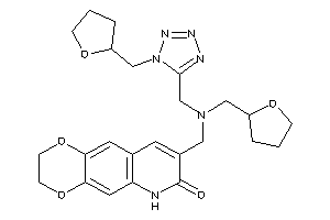 8-[[tetrahydrofurfuryl-[[1-(tetrahydrofurfuryl)tetrazol-5-yl]methyl]amino]methyl]-3,6-dihydro-2H-[1,4]dioxino[2,3-g]quinolin-7-one