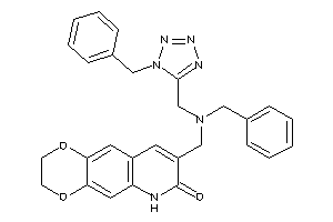 8-[[benzyl-[(1-benzyltetrazol-5-yl)methyl]amino]methyl]-3,6-dihydro-2H-[1,4]dioxino[2,3-g]quinolin-7-one