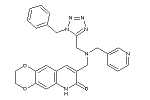 8-[[(1-benzyltetrazol-5-yl)methyl-(3-pyridylmethyl)amino]methyl]-3,6-dihydro-2H-[1,4]dioxino[2,3-g]quinolin-7-one