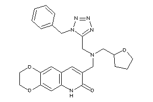 8-[[(1-benzyltetrazol-5-yl)methyl-(tetrahydrofurfuryl)amino]methyl]-3,6-dihydro-2H-[1,4]dioxino[2,3-g]quinolin-7-one