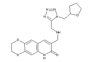 8-[[[1-(tetrahydrofurfuryl)tetrazol-5-yl]methylamino]methyl]-3,6-dihydro-2H-[1,4]dioxino[2,3-g]quinolin-7-one