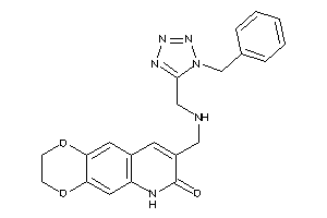 8-[[(1-benzyltetrazol-5-yl)methylamino]methyl]-3,6-dihydro-2H-[1,4]dioxino[2,3-g]quinolin-7-one