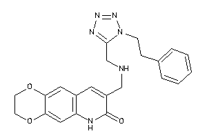 8-[[(1-phenethyltetrazol-5-yl)methylamino]methyl]-3,6-dihydro-2H-[1,4]dioxino[2,3-g]quinolin-7-one