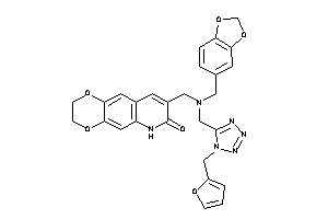 8-[[[1-(2-furfuryl)tetrazol-5-yl]methyl-piperonyl-amino]methyl]-3,6-dihydro-2H-[1,4]dioxino[2,3-g]quinolin-7-one