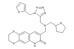 8-[[[1-(2-furfuryl)tetrazol-5-yl]methyl-(tetrahydrofurfuryl)amino]methyl]-3,6-dihydro-2H-[1,4]dioxino[2,3-g]quinolin-7-one