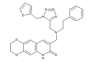 8-[[[1-(2-furfuryl)tetrazol-5-yl]methyl-phenethyl-amino]methyl]-3,6-dihydro-2H-[1,4]dioxino[2,3-g]quinolin-7-one