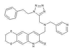 8-[[(1-phenethyltetrazol-5-yl)methyl-(3-pyridylmethyl)amino]methyl]-3,6-dihydro-2H-[1,4]dioxino[2,3-g]quinolin-7-one