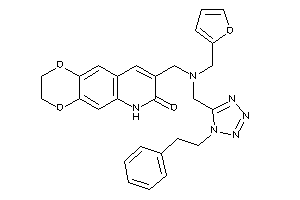 8-[[2-furfuryl-[(1-phenethyltetrazol-5-yl)methyl]amino]methyl]-3,6-dihydro-2H-[1,4]dioxino[2,3-g]quinolin-7-one