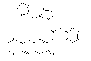 8-[[[1-(2-furfuryl)tetrazol-5-yl]methyl-(3-pyridylmethyl)amino]methyl]-3,6-dihydro-2H-[1,4]dioxino[2,3-g]quinolin-7-one