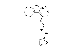 2-(5,6,7,8-tetrahydrobenzothiopheno[2,3-d]pyrimidin-4-ylthio)-N-thiazol-2-yl-acetamide