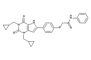 2-[4-[1,3-bis(cyclopropylmethyl)-2,4-diketo-5H-pyrrolo[3,2-d]pyrimidin-6-yl]phenoxy]-N-phenyl-acetamide