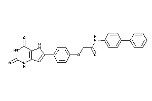 2-[4-(2,4-diketo-1,5-dihydropyrrolo[3,2-d]pyrimidin-6-yl)phenoxy]-N-(4-phenylphenyl)acetamide