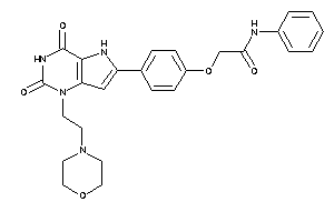 2-[4-[2,4-diketo-1-(2-morpholinoethyl)-5H-pyrrolo[3,2-d]pyrimidin-6-yl]phenoxy]-N-phenyl-acetamide