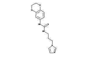 Image of 1-(2,3-dihydro-1,4-benzodioxin-6-yl)-3-(3-imidazol-1-ylpropyl)thiourea