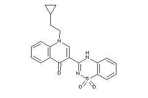 1-(2-cyclopropylethyl)-3-(1,1-diketo-4H-benzo[e][1,2,4]thiadiazin-3-yl)-4-quinolone