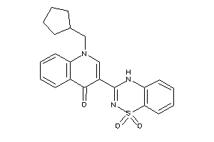 1-(cyclopentylmethyl)-3-(1,1-diketo-4H-benzo[e][1,2,4]thiadiazin-3-yl)-4-quinolone