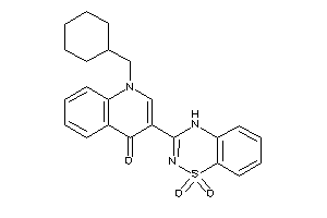 1-(cyclohexylmethyl)-3-(1,1-diketo-4H-benzo[e][1,2,4]thiadiazin-3-yl)-4-quinolone