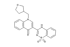 3-(1,1-diketo-4H-benzo[e][1,2,4]thiadiazin-3-yl)-1-(tetrahydrofuran-3-ylmethyl)-4-quinolone