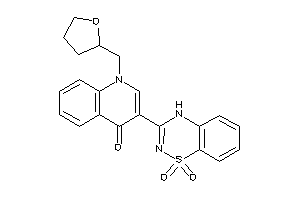 3-(1,1-diketo-4H-benzo[e][1,2,4]thiadiazin-3-yl)-1-(tetrahydrofurfuryl)-4-quinolone